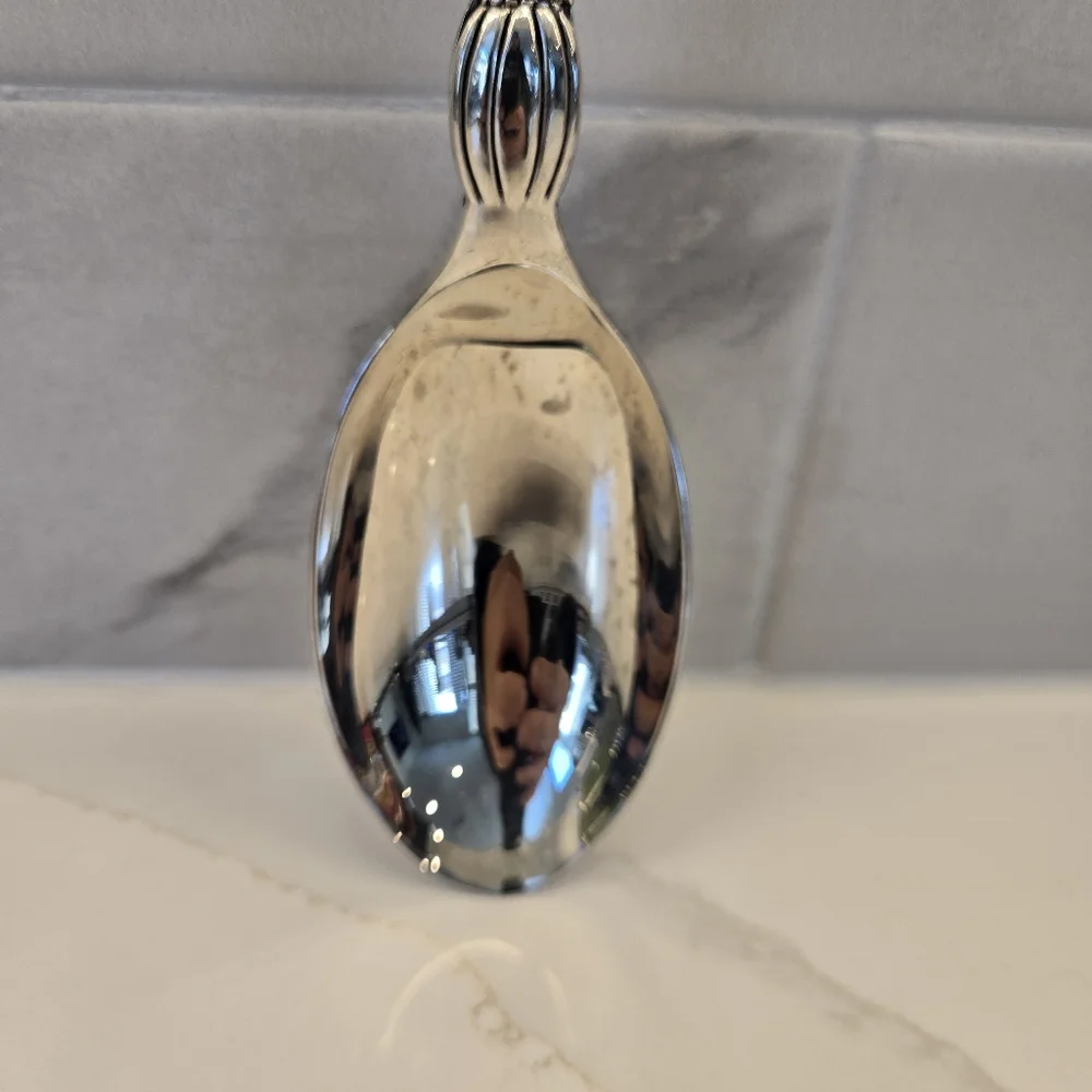 LARGE VINTAGE BEAUTIFUL BIRD SILVER PLATED‎ SERVING SPOON